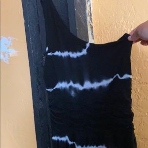 Long black and white sundress